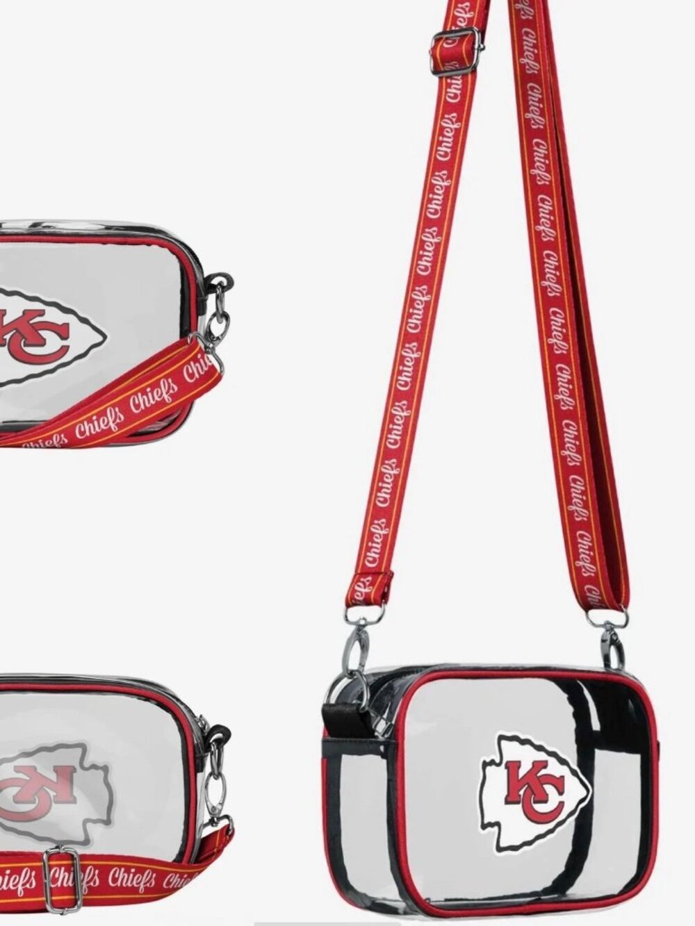 NEW NFL Stadium FOCO Kansas City Chiefs Clear Camera Bag